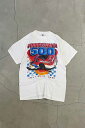 yÁzDELTA (f^) 99'S S/S PENNSYLVANIA PRINT RACING T-SHIRT 99N  yVxjA vg [VO eB[Vc WHITE [SIZE: L USED]