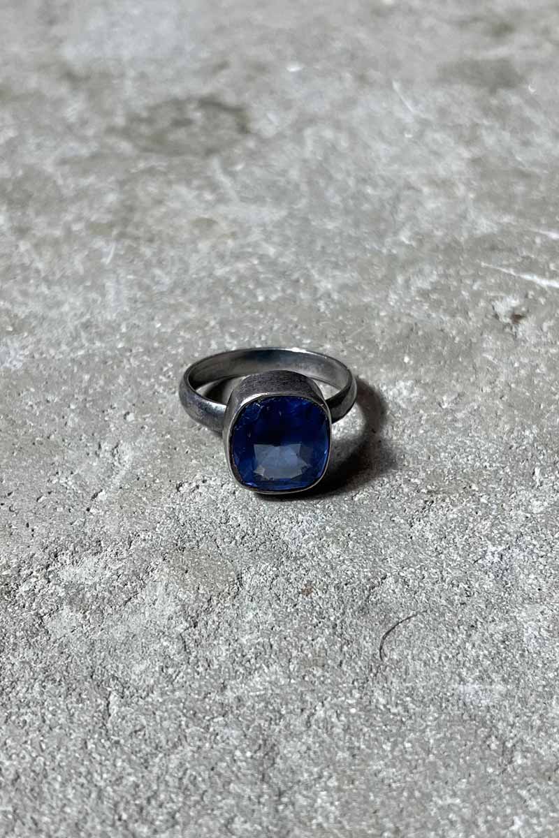  VINTAGE SILVER JEWELRY (ヴィンテージ シルバー ジュエリー) SILVER RING W/GLASS STONE シルバー リング ウィズガラス ストーン 