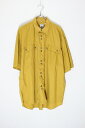 yÁzCLUB DAMINGO (Nu h~S) 90'S S/S SHIRT 90N  Vc MUSTARD [SIZE: L USED]