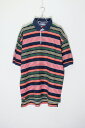 yÁzTOMMY HILFIGER (g~[ qtBK[) 90'S S/S BORDER POLO SHIRT 90N  {[_[ |Vc MULTI [SIZE: L USED]