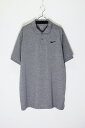 yÁzNIKE (iCL) S/S DRY-FIT POLO SHIRT  hC tBbg | Vc DARK GRAY [SIZE: XL DEADSTOCK/NOS]