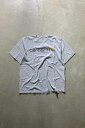 yÁzCARHARTT (J[n[g) S/S LOGO PRINT T-SHIRT  S vg eB[Vc GRAY [SIZE: XL USED]