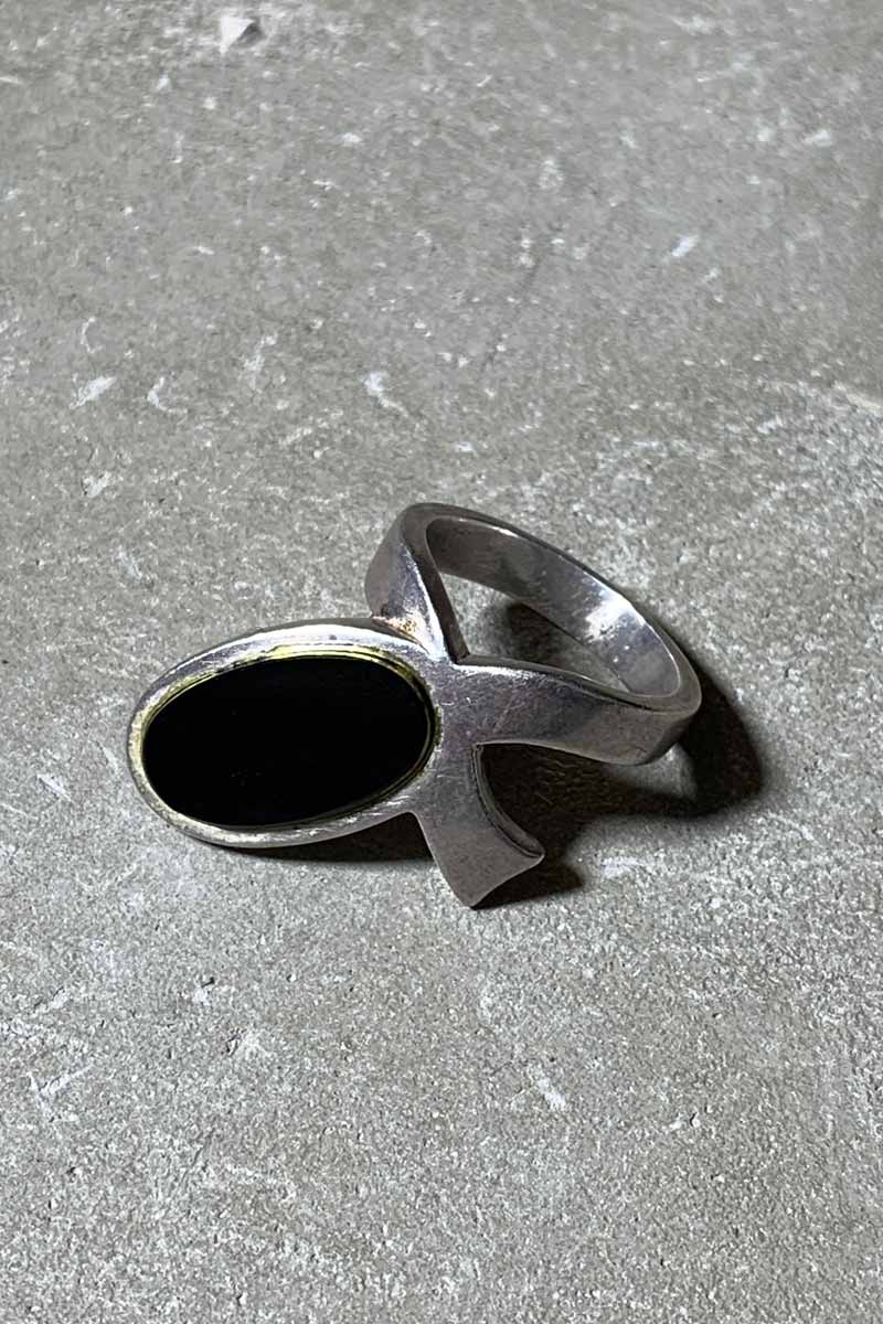 VINTAGE SPANISH JEWELRY (ヴィンテージ スパニッシュ ジュエリー) MADE IN SPAIN 925 SILVER RING W/ONYX スペイン製 925 シルバー リング オニキス 