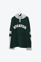yÁzSTARTER ( X^[^[ ) 90'S SWITCHING COLOR HALF-ZIP FLEECE JACKET HOODIE 90N XCb`O J[ n[t Wbv t[X WPbg t[fB[ GREEN / GRAY [SIZE: L USED]