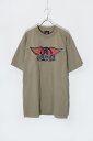 yÁzGIANT (WCAg) MADE IN USA 98'S S/S AEROSMITH PRINT BAND TOUR T-SHIRT USA 98N  GAX~X vg oh cA[ TVc BEIGE [SIZE: L USED]