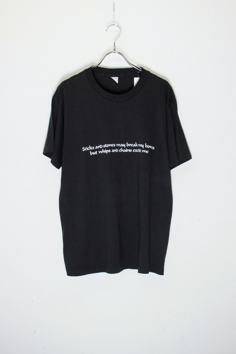 【中古】NO BRAND (ノーブランド) S/S STICKS AND STONES MAY MESSAGE PRINT T-SHIRT 半袖 スティック ..