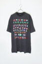 yÁzHANES (wCY) MADE IN USA 90'S S/S S.S.S INC PRINT T-SHIRT USA 90N  vg TVc BLACK [SIZE: XL USED]