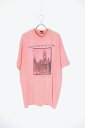 yÁzFRUIT OF THE LOOM (t[c Iu U [) MADE IN USA 90'S SLIPPERY ROCK UNIVERSITY T-SHIRT USA 90N Xbp[EbNw TVc PINK [SIZE: XL USED]