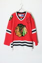 【中古】CCM/NHL (シーシーエム/エヌエイチエル) L/S CHICAGO BLACKHAWKS 32 PULLOVER GAME SHIRT 長袖 シカゴ ブラックホークス 32 プルオーバー ゲーム シャツ RED [SIZE: S USED]