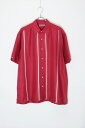 yÁzCUBAVERA (L[ox) S/S CUBA RAYON SHIRT  L[o [ Vc WINE [SIZE: M USED]