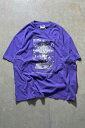 yÁzHANES (wCY) 90'S S/S SOLUTIONS PRINT T-SHIRT 90N  vg eB[Vc PURPLE [SIZE: XL DEADSTOCK/NOS]