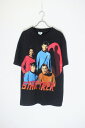 yÁzCHAMP (`v) 95'S S/S STAR TREK FAMILY PRINT MOVIE T-SHIRT 95N  X^[gbN t@~[ vg f TVc BLACK [SIZE: L USED]