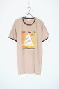 yÁzSNEAKERS (Xj[J[Y) MADE IN USA 88'S S/S OLD ORCHARD BEACH FARM PRINT RINGER T-SHIRT USA 88N  I[h I[`[h r[` t@[ vg K[ TVc BROWN [SIZE: L DEADSTOCK/NOS]