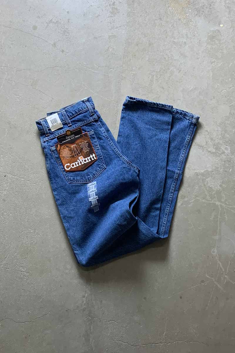 【中古】CARHARTT (カーハート) 90'S RELAXED FIT DENIM PANTS 90年代 リラックス フィット デニム パンツ INDIGO [SIZE: W32 x L38 DEADSTOCK/NOS]