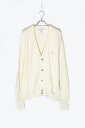 yÁzIZOD (AC]bg) MADE IN USA ONE POINT ACRYLIC KNIT CARDIGAN USA |Cg AN jbg J[fBK IVORY [SIZE: M USED]