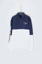 【中古】POLO SPORT (ポロスポーツ) PULLOVER SWEAT POLO SHIRT プルオーバー スウェット ポロシャツ NAVY / WHITE [SIZE: M USED]