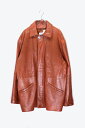 yÁzURBAN LEATHER (A[o U[) MADE IN USA 90'S ZIP UP LEATHER HALF COAT USA 90N Wbv Abv U[ n[t R[g BROWN [SIZE: L USED]