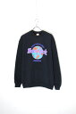 yÁzHARD ROCK CAF? (n[hbNJtF ) 90'S LONDON PRINT ADVERTISING SWEATSHIRT 90N h vg XEFbgVc / BLACK [SIZE: M USED]