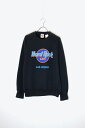 yÁzHARD ROCK CAF? (n[hbNJtF ) MADE IN USA 90'S LAS VEGAS LOGO PRINT ADVERTISING SWEATSHIRT USA 90N XxKX vg XEFbgVc / BLACK [SIZE: L USED]