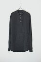 yÁzENCIMA ( GV[} ) MADE IN CANADA L/S STAND-COLLAR TENCEL SHIRT Ji_ OX[u X^hJ[ Vc / BLACK [SIZE: L USED]