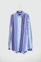 yÁzRALPH LAUREN (t[) 90'S L/S BD STRIPE 90N  {^_E XgCv Vc / BLUE / NAVY [SIZE: L USED]