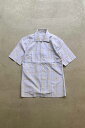 yÁzCHRISTIAN DIOR (NX` fB[I[) 90'S S/S CHECK DRESS SHIRT 90N  `FbN hX Vc GRAY [SIZE: S USED]