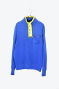 yÁzPOLO BY RALPH LAUREN ( |oCt[ ) 90'S HALF-ZIP SWEATSHIRT 90N n[t Wbv XEFbgVc BLUE / YELLOW [SIZE: M USED]