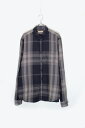 yÁzBURBERRY BRIT (o[o[ ubg) L/S B.D CHECK SHIRT  {^_E `FbNVc / BLACK / GREY [SIZE: XL USED]