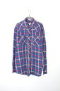 yÁzLEE ([) 90'S L/S CHECK WESTERN SHIRT 90N `FbN EGX^ Vc / BLUE / MULTI [SIZE: XL USED]