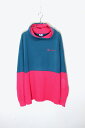 yÁz CHAMPION (`sI) MADE IN USA 90'S AUTHENTIC TWO TONE HOODIE SWEATSHIRT USA 90N I[ZeBbN c[ g[ t[fB[ XEFbg Vc BLUE / PINK [SIZE: 2XL USED]