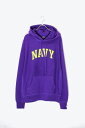 yÁz NOAH (mA) NAVY PRINT HOODIE SWEATSHIRT lCr[ vg t[fB[ XEFbg Vc PURPLE [SIZE: L DEADSTOCK/NOS]