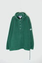 yÁzTECH SPORT (ebN X|[c) 90'S HALF BUTTON PULLOVER FLEECE HOODIE 90N {^ vI[o[ t[X t[fB[ GREEN [SIZE: M USED]
