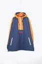 yÁzBUTTER (o^[) PULL-OVER RIP STOP NYLON HOODIE JACKET vI[o[ bv Xgbv iC WPbg / NAVY [SIZE: 2XL USED]