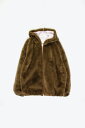 yÁzSANDY LIANG (TfB AO) ZIP FUR HOODIE JACKET Wbv t@[ t[fB[ WPbg / BROWN [SIZE: XL USED]