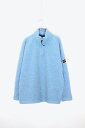 yÁzNAPAPIJRI (ipsW) MADE IN ITALY HALF ZIP FLEECE JACKET C^A n[t Wbv t[X WPbg / SAX BLUE [SIZE: M USED]