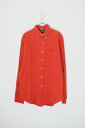 yÁzRALPH LAUREN (t [) 90'S L/S B.D COTTON SHIRT 90N OX[u {^ _E Rbg Vc / DEEP ORANGE [SIZE: L USED]