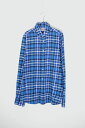 yÁzBARBOUR (ouA[) L/S COTTON FLANNEL CHECK SHIRT  Rbg tl `FbN Vc / BLUE MULTI [SIZE: XL USED]