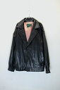 yÁzCLAUDE DRAGON (N[h hS) 90'S LEATHER TAILORED JACKET 90N U[ e[[h WPbg / BLACK [SIZE: L USED]