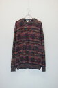 yÁzLAGO ([S) MADE IN ITALY 90'S DESIGN KNIT SWEATER C^A 90N fUC jbg Z[^[ / MULTI [SIZE: L USED]