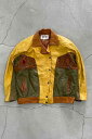 yÁzFIRENZE (tBcF) 90'S NATIVE DESIGN LEATHER JACKET 90N lCeBu fUC U[ WPbg / TAN [SIZE: M USED]