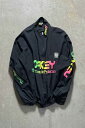 yÁzOAKLEY (I[N[) 90'S OAKLEY SURFSTYLE PRINT HALF ZIP NYLON JACKET 90N I[N[ T[tX^C vg n[t Wbv iC WPbg BLACK [SIZE:M USED]