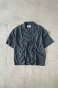 【中古】BC ETHIC 90 039 S S/S OPEN COLLAR EMBROIDERY LINE SHIRT 90年代 半袖 オープンカラー 刺繍 ライン シャツ BLUE GREEN SIZE: XL USED