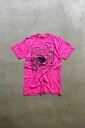 yÁzCHELSEA (`FV[) MADE IN PAKISTAN 90'S FUCK PRINT MESSAGE T-SHIRT pLX^ 90N t@bN vg bZ[W TVc PINK [SIZE: M USED]