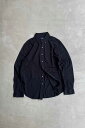 yÁzRALPH LAUREN (t[) L/S B.D COTTON KNIT OXFORD SHIRT  {^_E Rbg jbg IbNXtH[h Vc BLACK [SIZE: XL USED]