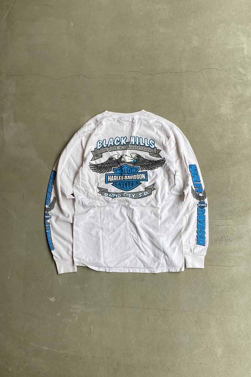 šHARLEY DAVIDSON (ϡ졼ӥåɥ) 07'S L/S BLACK HILLS BACK PRINT T-SHI...