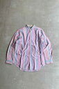 yÁzRALPH LAUREN (t[) 90'S L/S B.D COTTON OXFORD STRIPE SHIRT 90N  {^_E Rbg IbNXtH[h XgCv Vc PURPLE [SIZE: L USED]