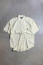 yÁzRALPH LAUREN (t[) 90'S S/S TILDEN SHIRT USA 90N  `f Vc LIGHT YELLOW [SIZE: L USED]