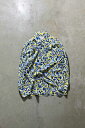 yÁzARROW (A[) 70'S L/S DESIGN SHIRT 70N  fUC Vc BLUE / YELLOW [SIZE: L USED]