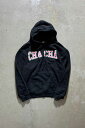 yÁzCHA CHA (` `) CHA CHA PRINT SWEAT HOODIE ` ` vg XEFbg t[fB[BLACK [SIZE: M USED]