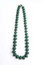 yÁz VINTAGE JEWELRY (Be[W WG[) LEATHER COATING NECKLACE U[R[eBOlbNX GREEN [ONE SIZE: USED]